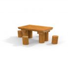 Table Nature with 4 stools