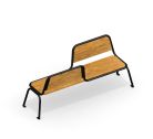 Double-sided bench with backrest 
