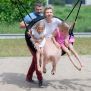 Single Swing (BNS 90cm) ayunan lingkaran besar untuk anak-anak dan orang dewasa di taman bermain.